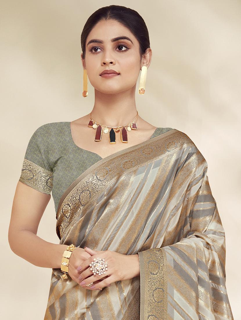 women self design banarasi saree with blouse - 21350450 -  Standard Image - 1
