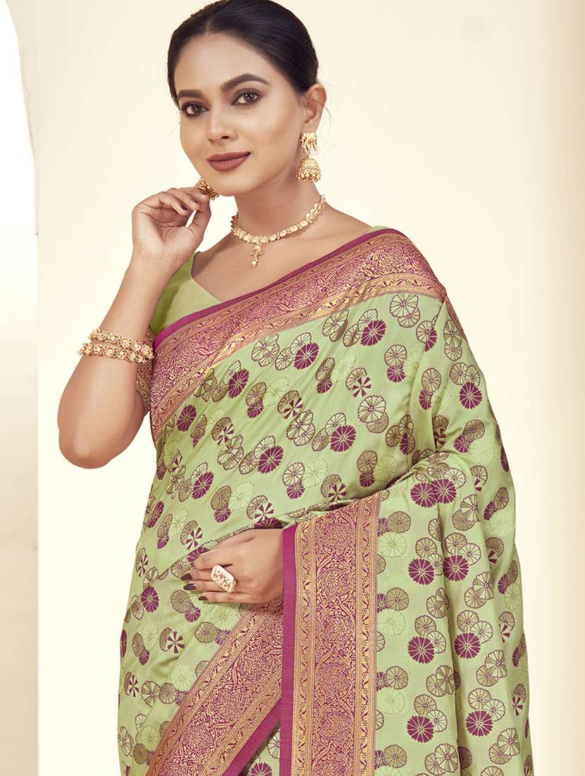 women self design banarasi saree with blouse - 21350502 -  Standard Image - 1