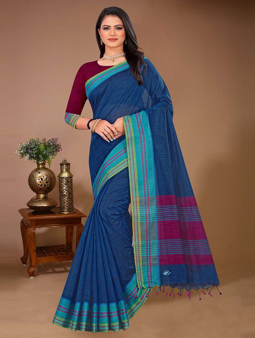 women printed saree with blouse