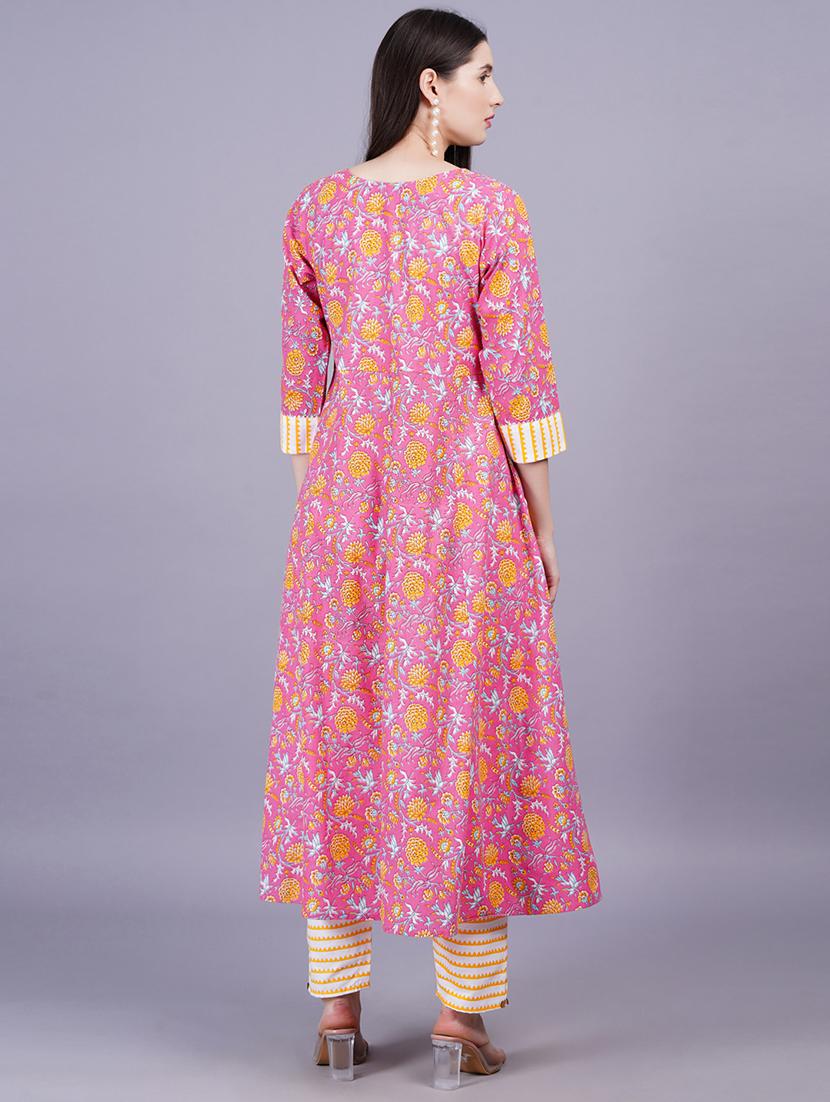 women three quarter sleeve kurta pant with dupatta set - 21350570 - Standard Image - 4