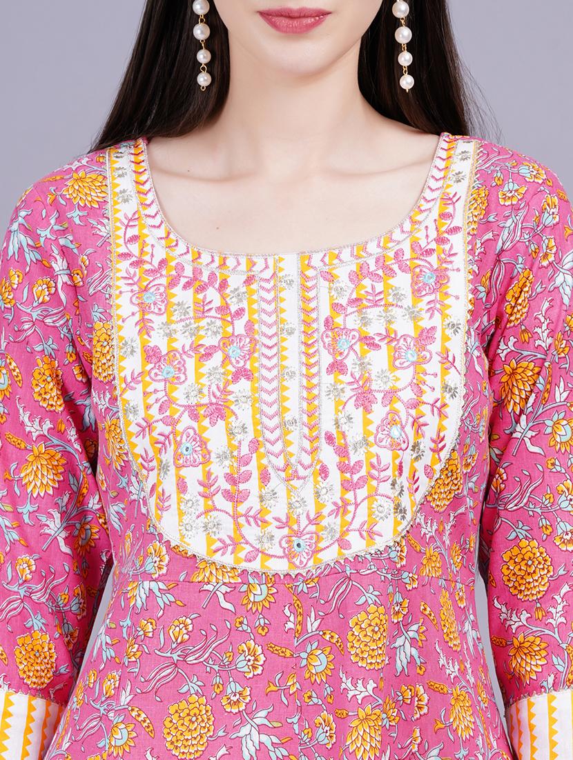 women three quarter sleeve kurta pant with dupatta set - 21350570 - Standard Image - 6