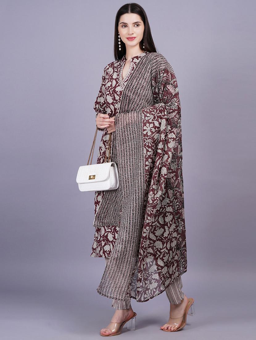 women printed kurta pant with dupatta set - 21350575 - Standard Image - 1