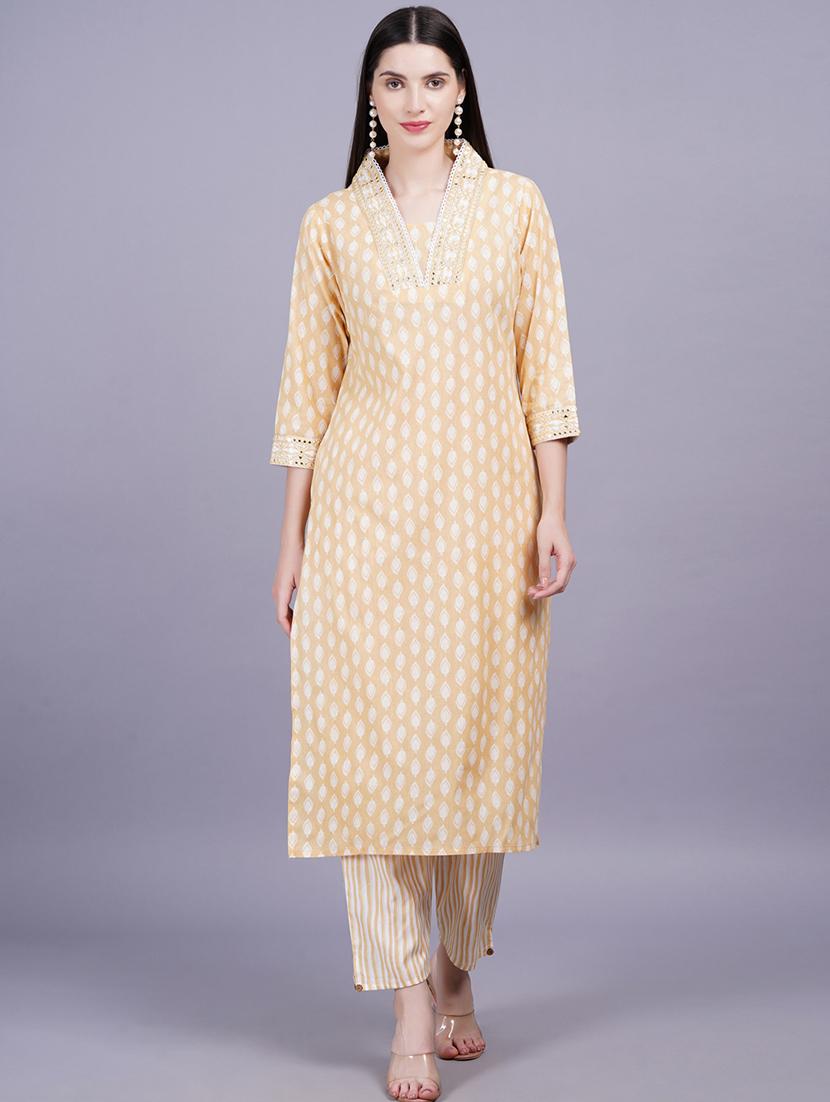 women printed kurta and pant with dupatta set - 21350626 - Standard Image - 4