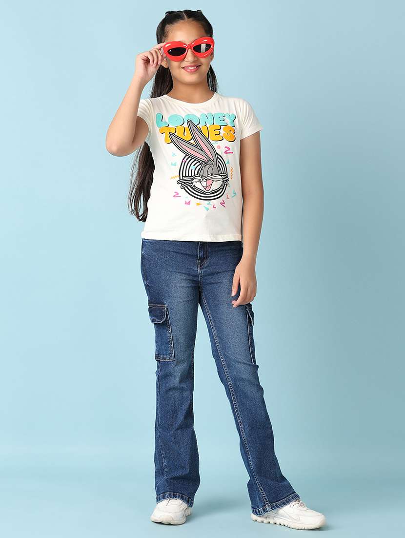 girls solid bootcut jeans - 21351885 -  Standard Image - 4