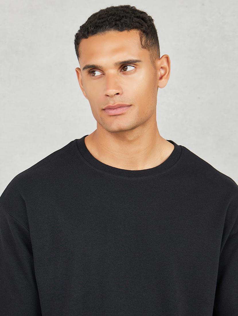men black cotton blend co-ord set - 21352106 - Standard Image - 4