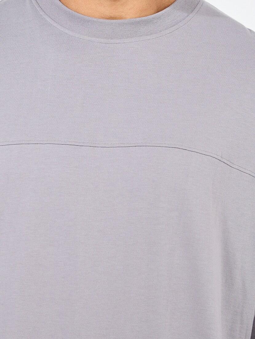 men grey cotton back print t-shirt - 21352126 - Standard Image - 4