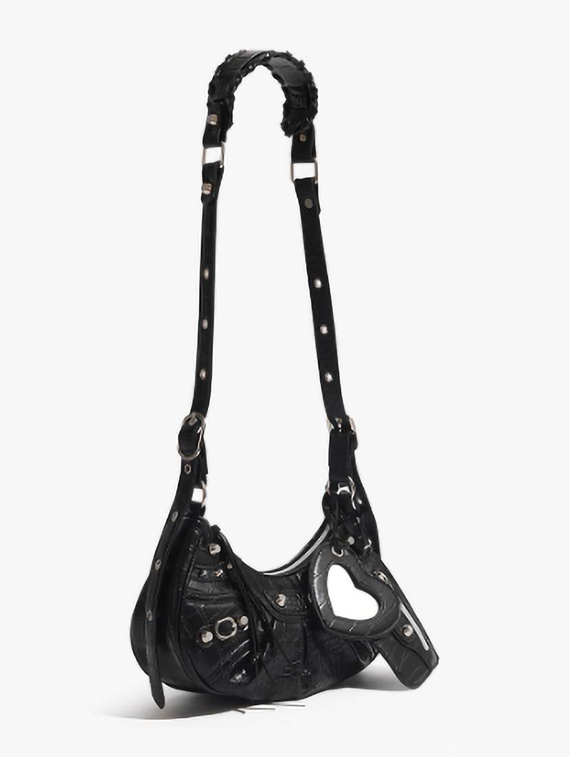 Women Black Leatherette Handbag - 21352142 -  Standard Image - 4