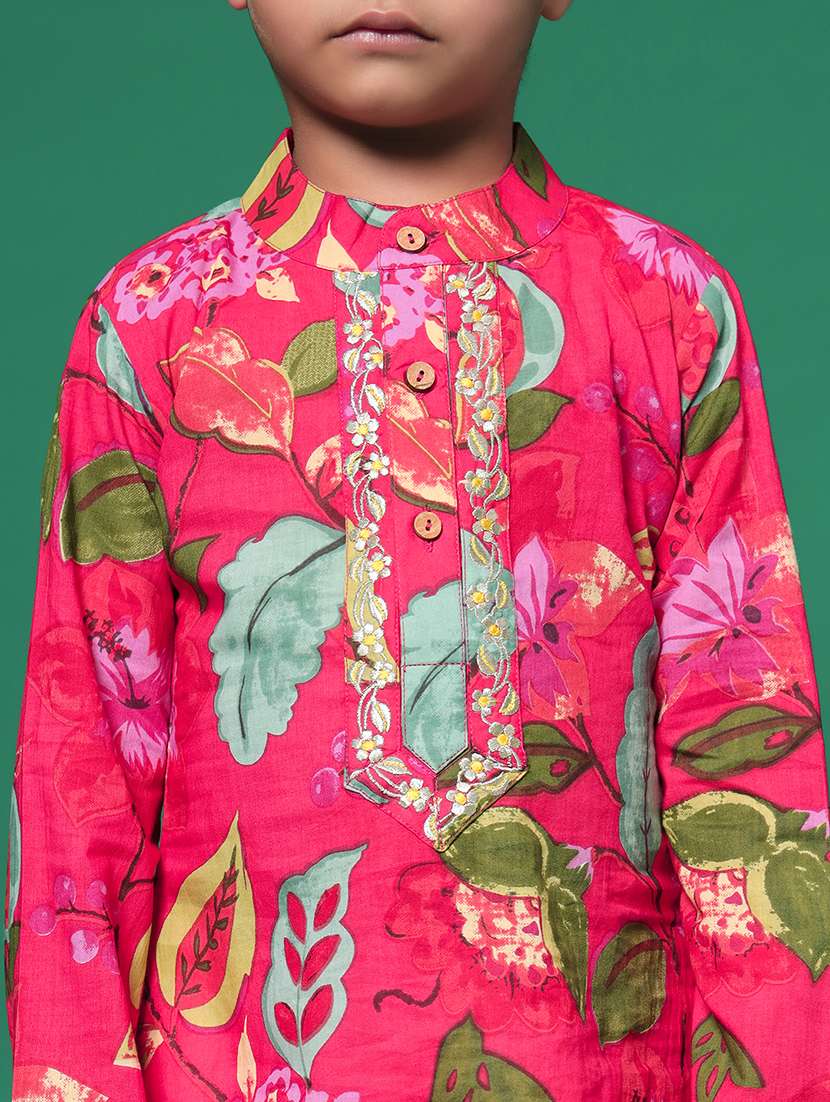 boys printed festive wear kurta set - 21352862 -  Standard Image - 4