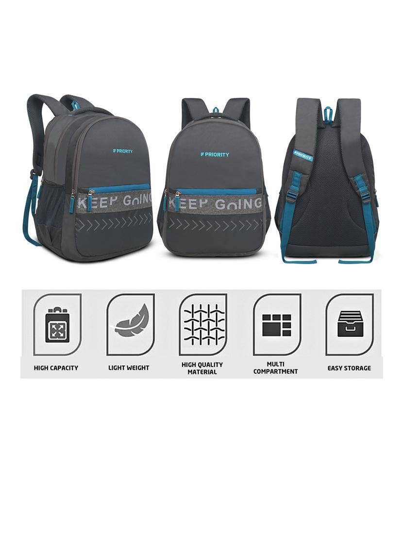 dark grey printed backpack - 21353577 - Standard Image - 4