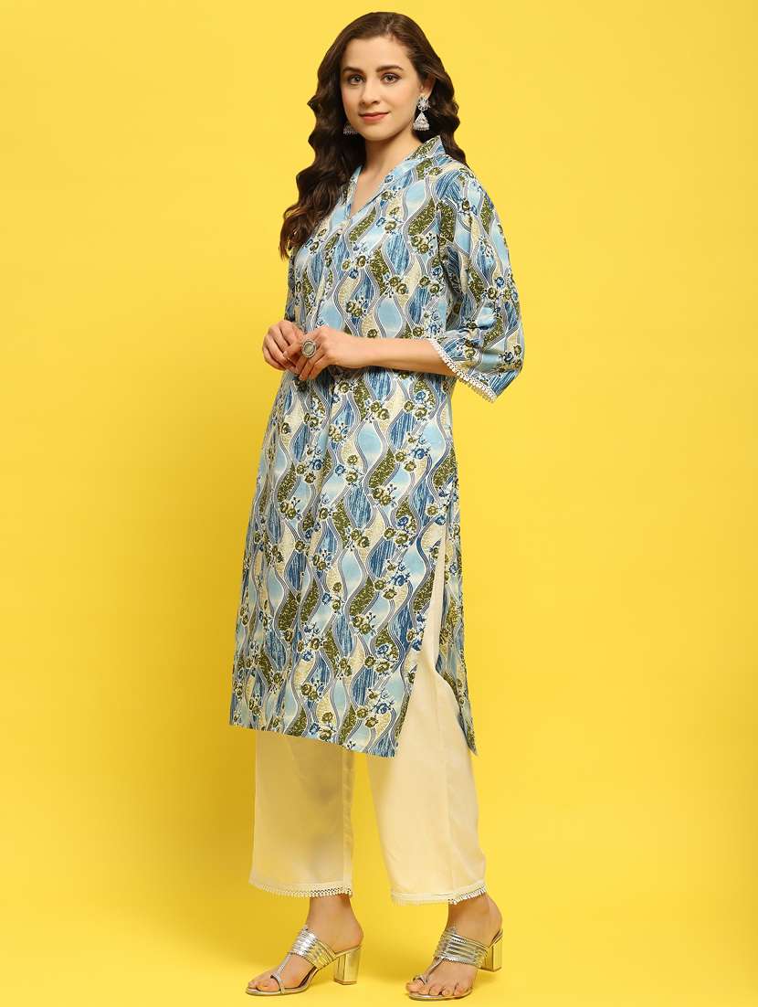 women floral printed kurta pant set - 21353675 -  Standard Image - 1