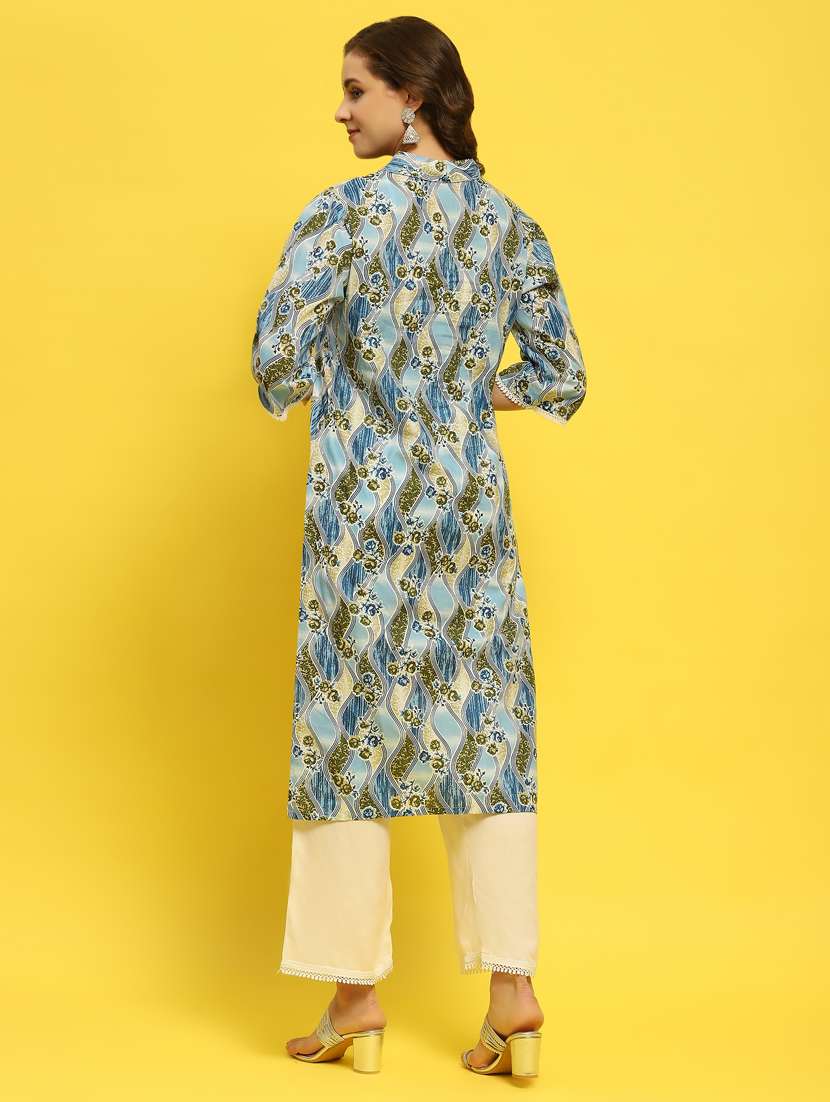 women floral printed kurta pant set - 21353675 -  Standard Image - 4