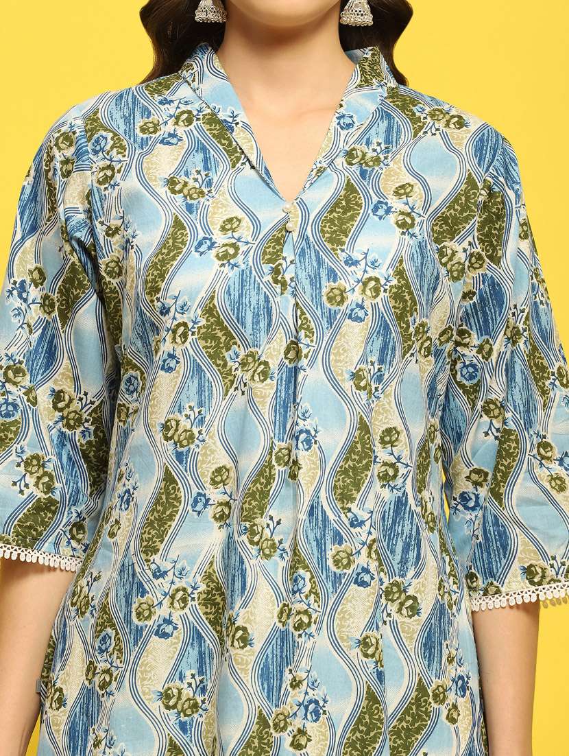 women floral printed kurta pant set - 21353675 -  Standard Image - 6