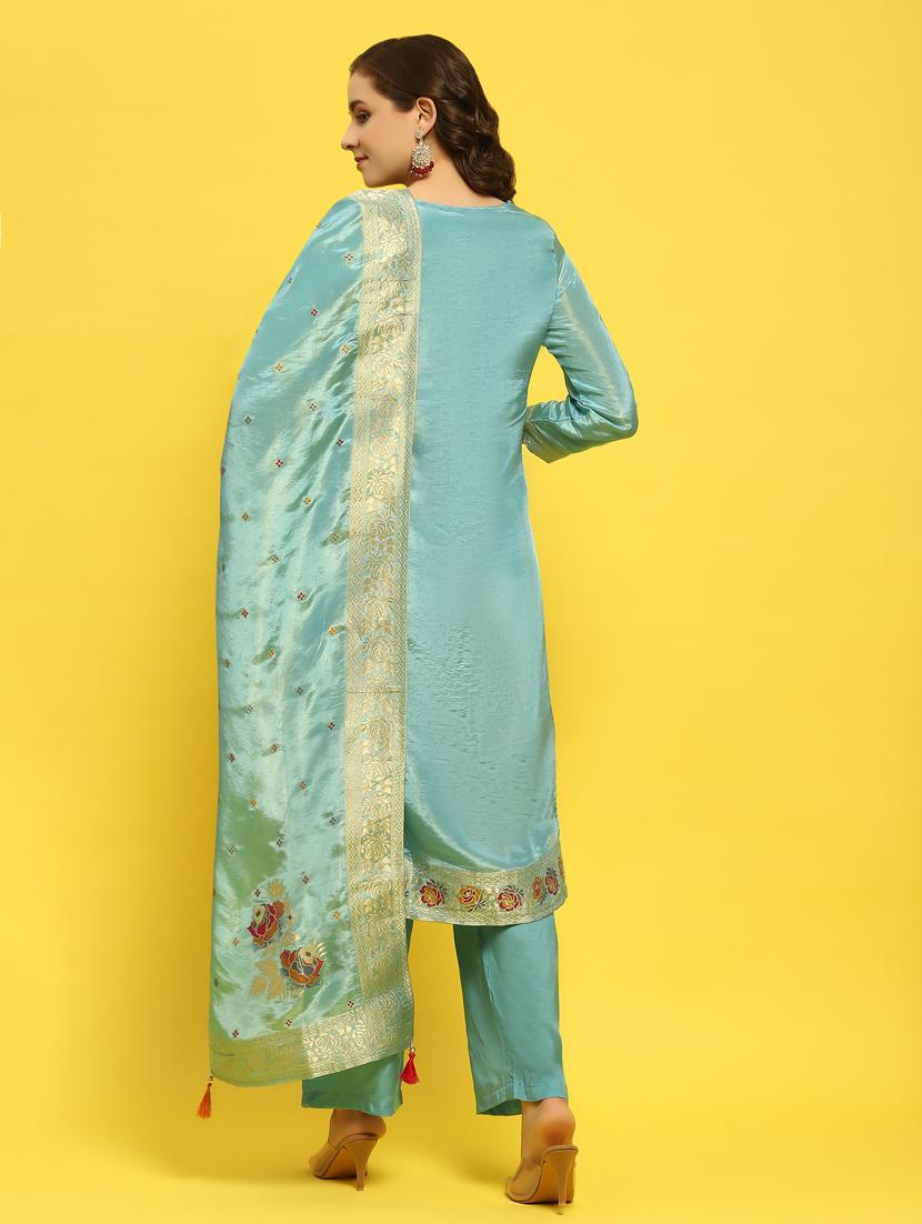 women self design kurta palazzo set with dupatta - 21353695 - Standard Image - 4