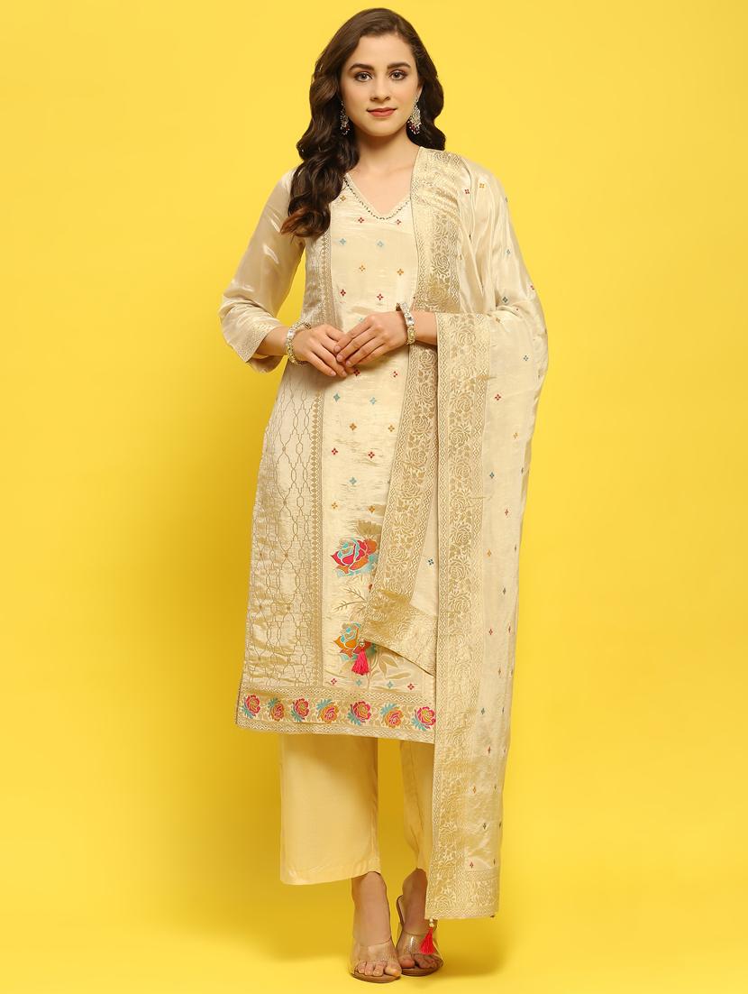 women self design kurta pant set with dupatta - 21353696 - Zoom Image - 0