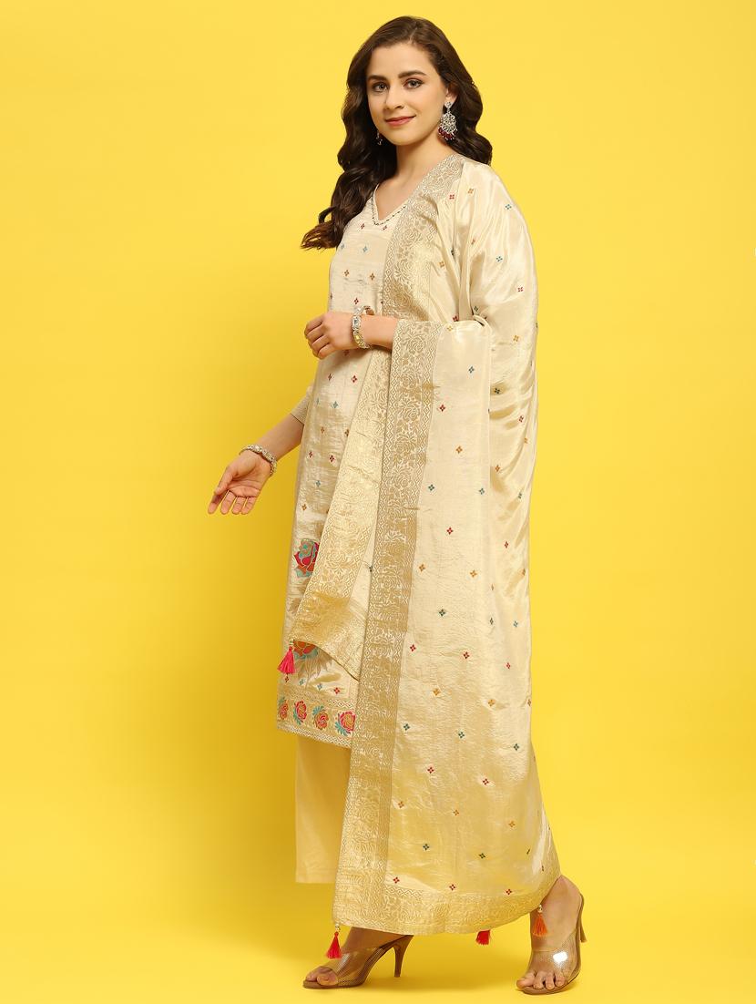 women self design kurta pant set with dupatta - 21353696 - Standard Image - 1