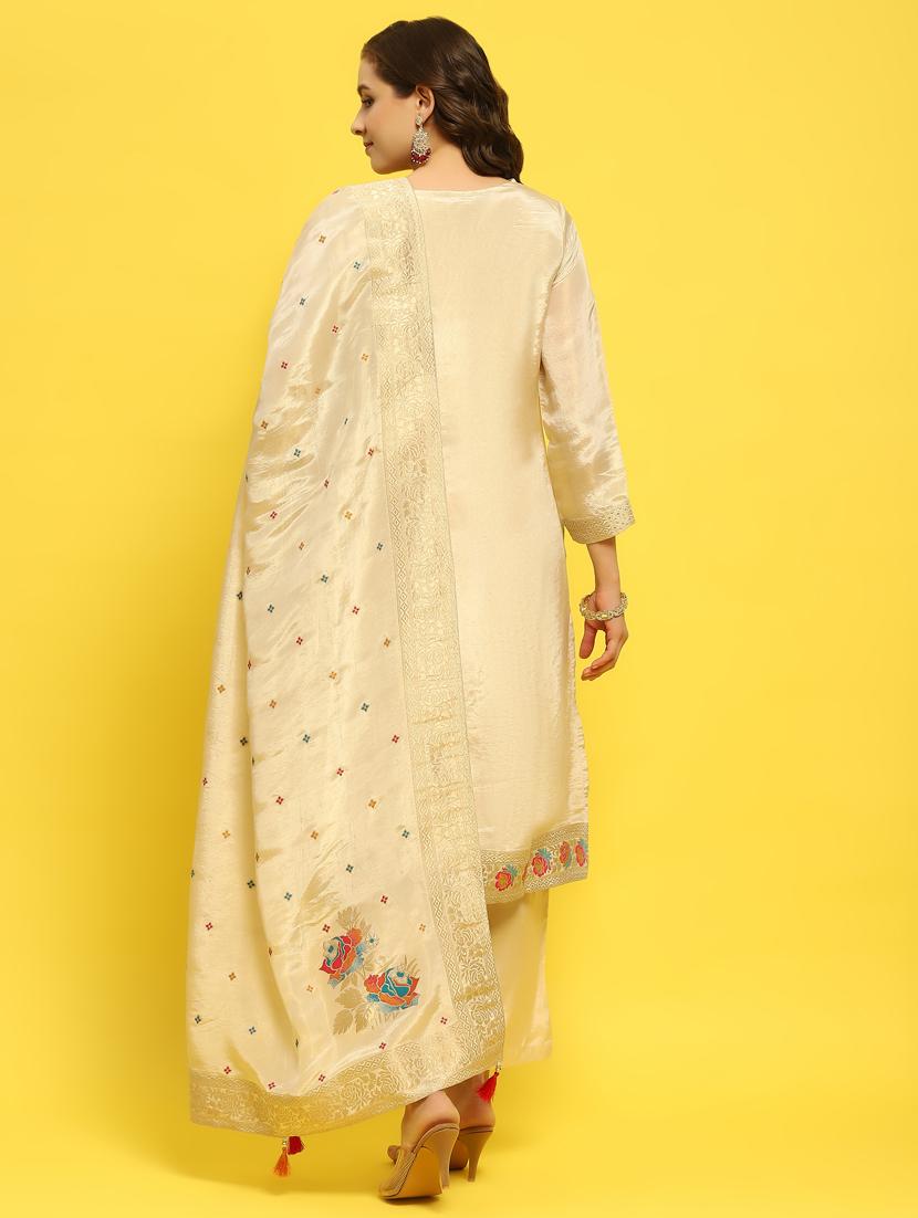 women self design kurta pant set with dupatta - 21353696 - Standard Image - 4