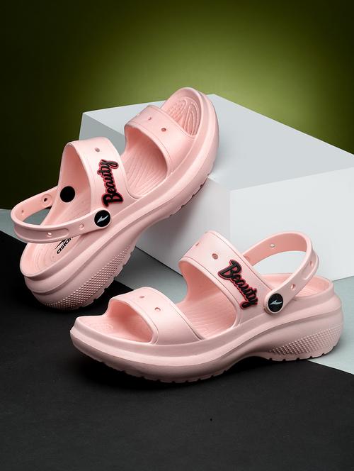 pink pvc back strap sandals - 21353760 -  Standard Image - 0