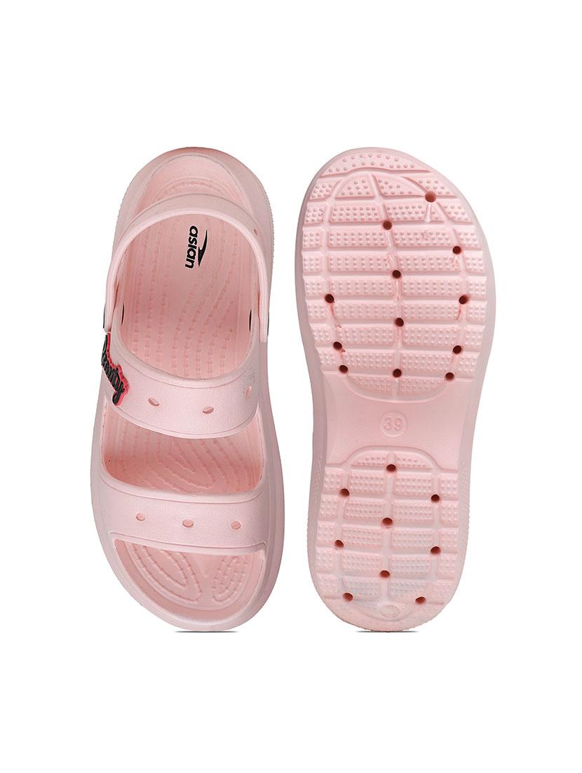 pink pvc back strap sandals - 21353760 - Standard Image - 4