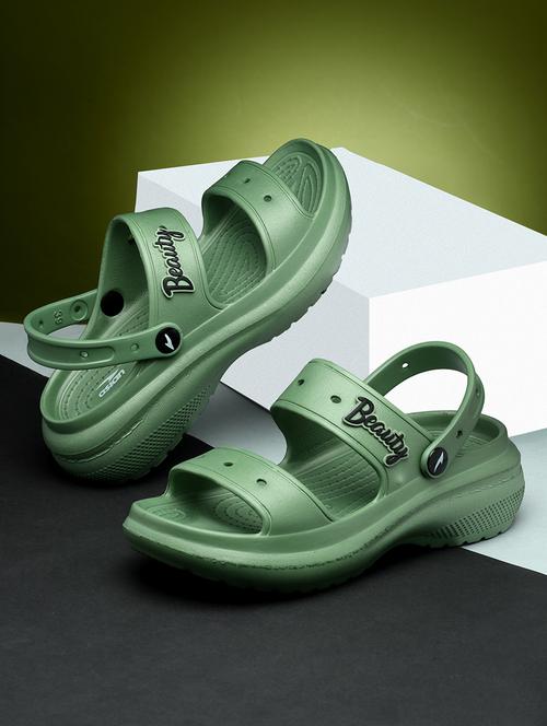 green pvc back strap sandals - 21353763 - Standard Image - 0
