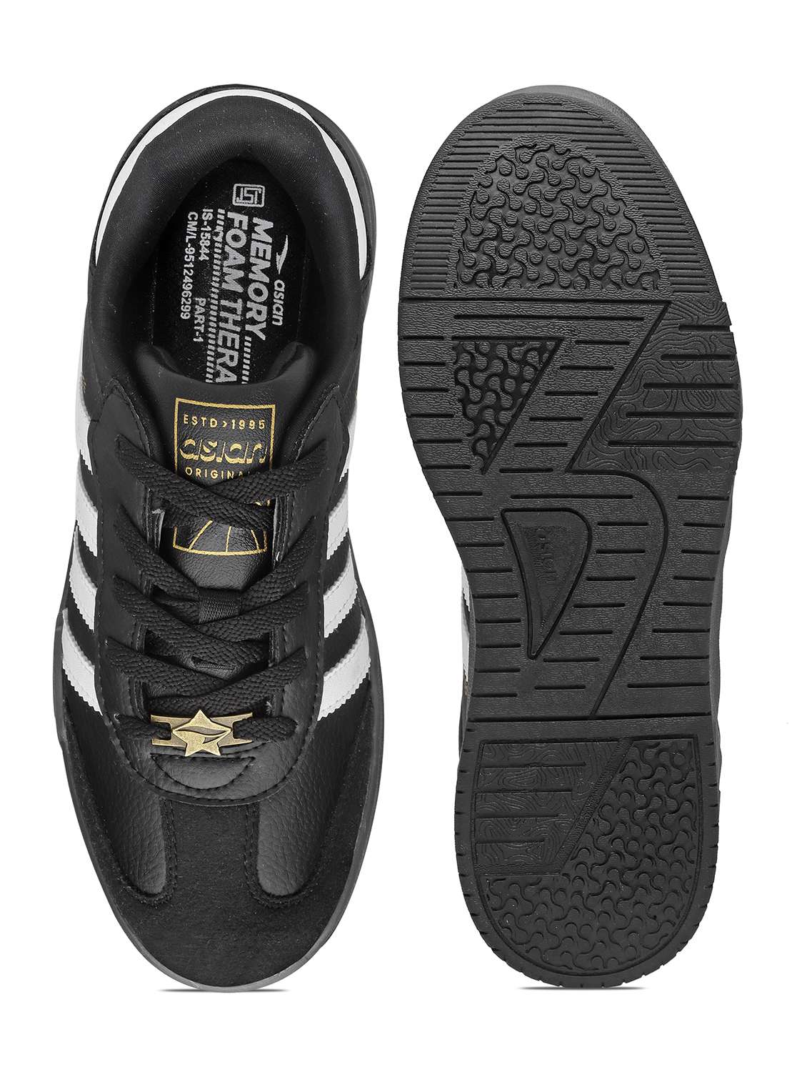 men black lace up sneaker - 21353777 -  Standard Image - 4