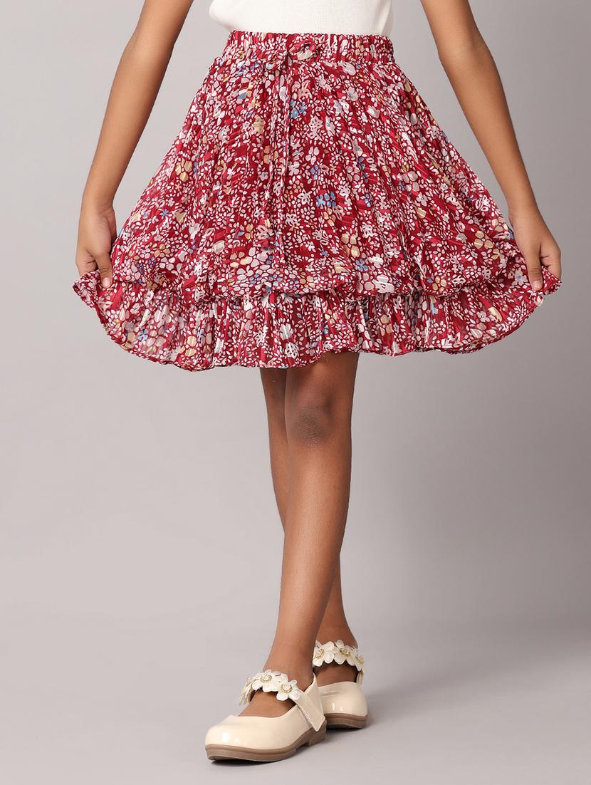 girls printed layered skirt - 21353821 - Zoom Image - 0