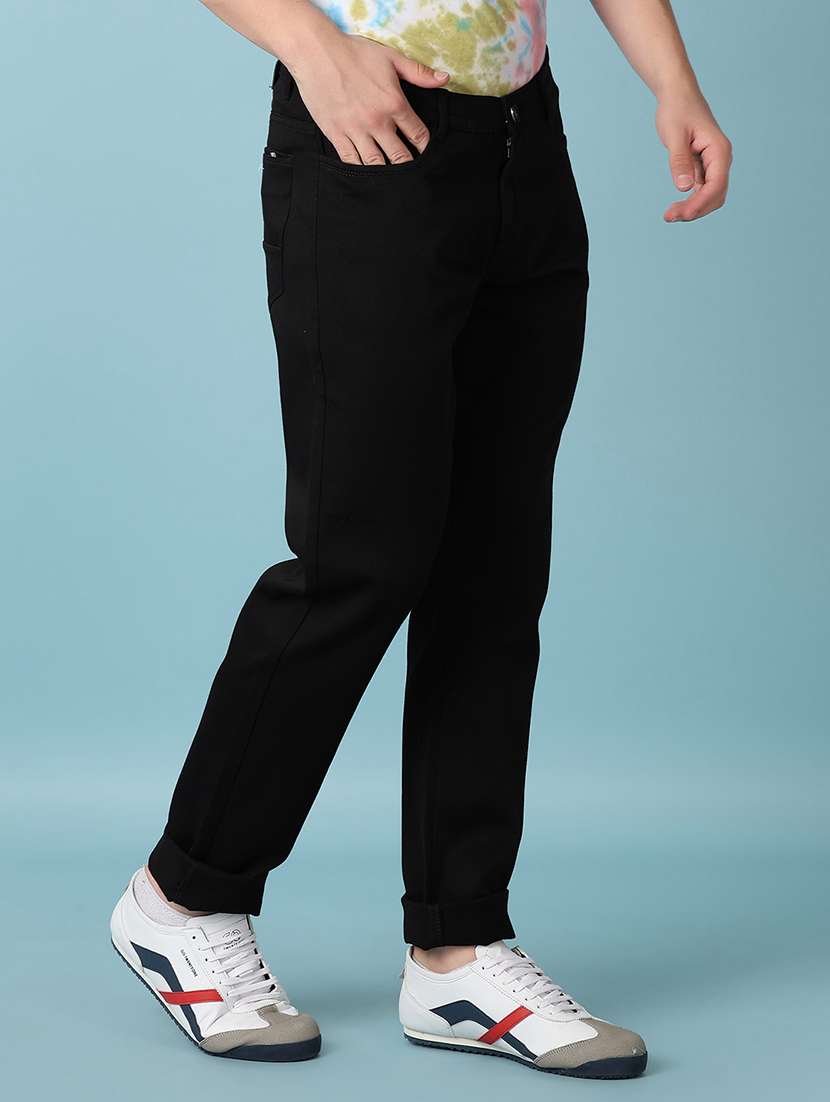 men mid rise solid chinos - 21353848 -  Standard Image - 1