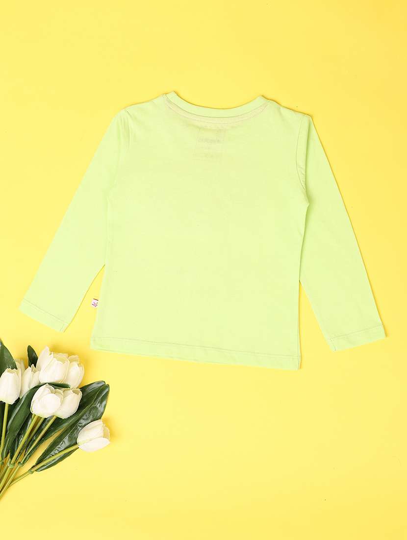 girls front print long sleeves top - 21353863 -  Standard Image - 1