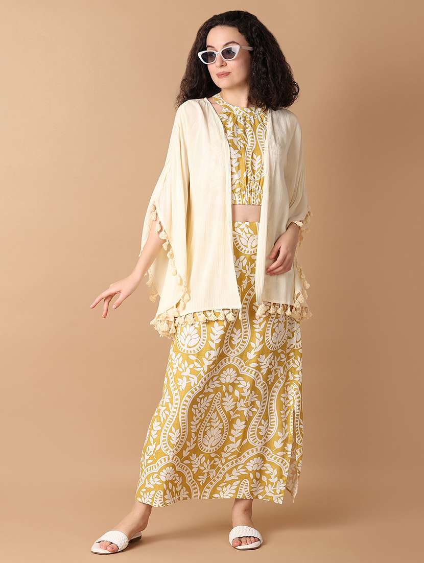 women off white cotton solids regular shrug - 21353875 -  Standard Image - 4