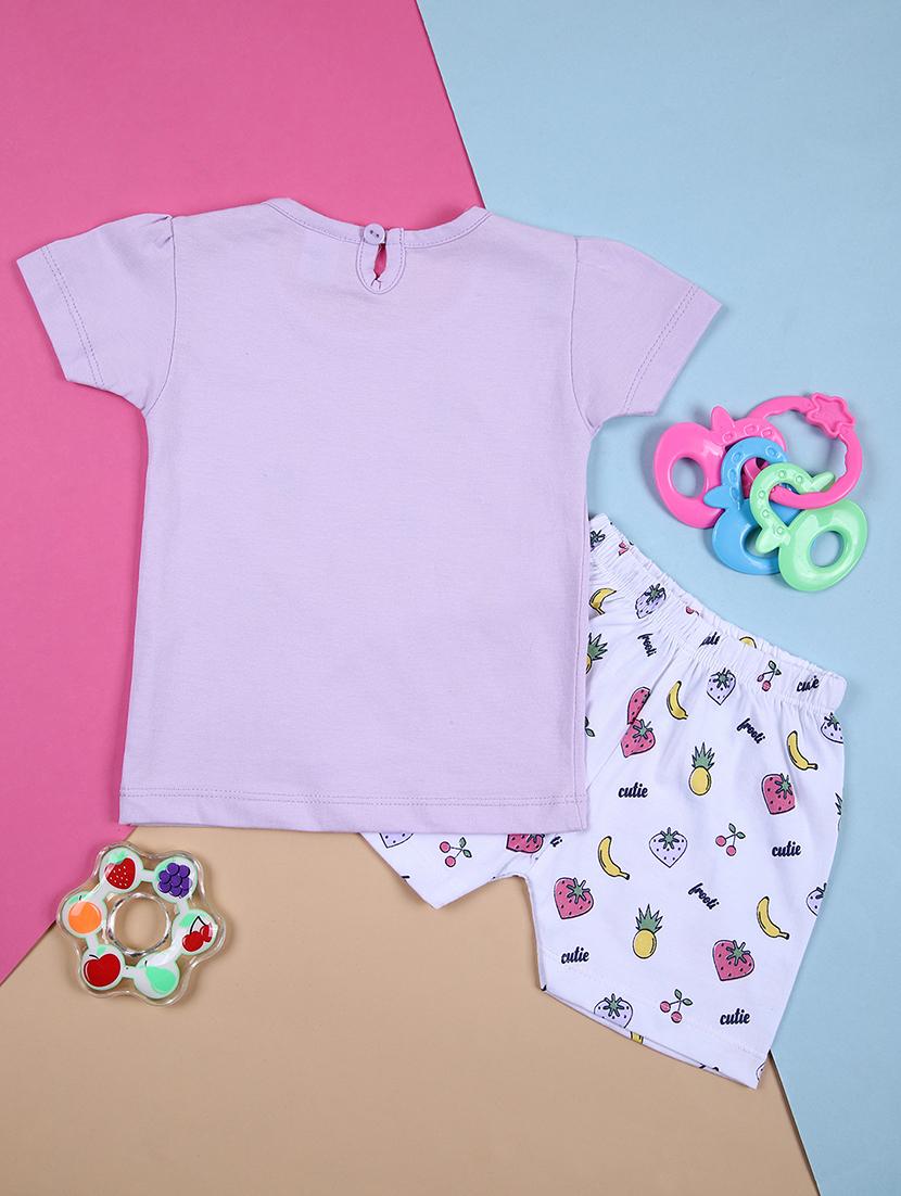 kids printed shorts twin set - 21353876 - Standard Image - 1