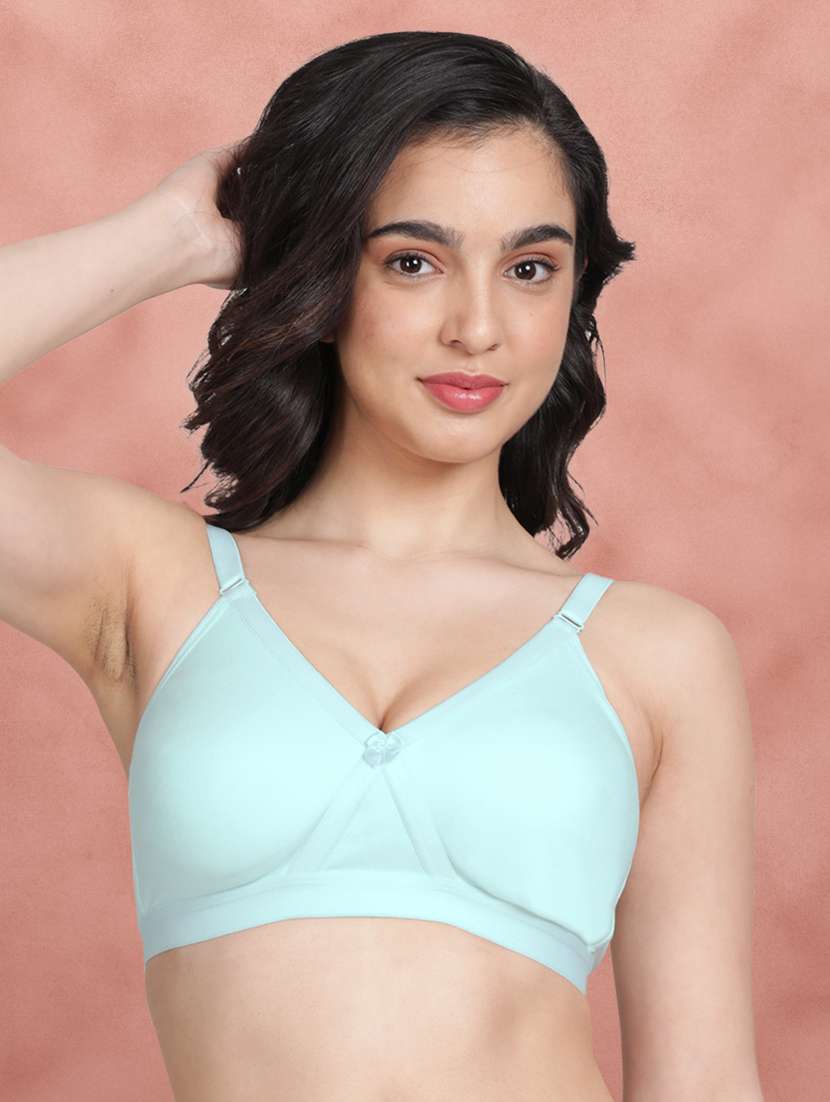 women solid regular bra