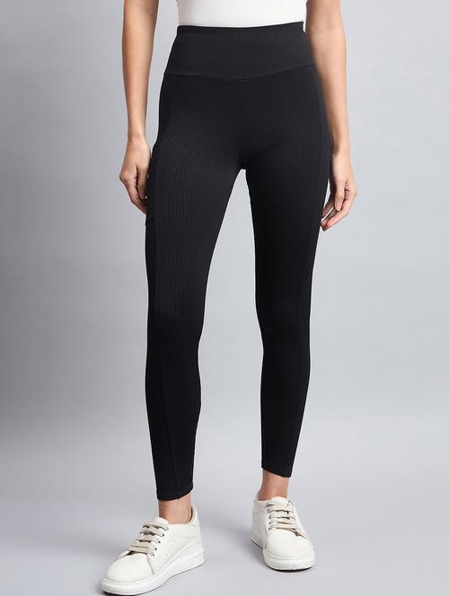 women solid mid rise legging - 21354622 - Standard Image - 0