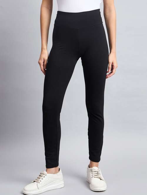 women solid mid rise legging - 21354630 -  Standard Image - 0