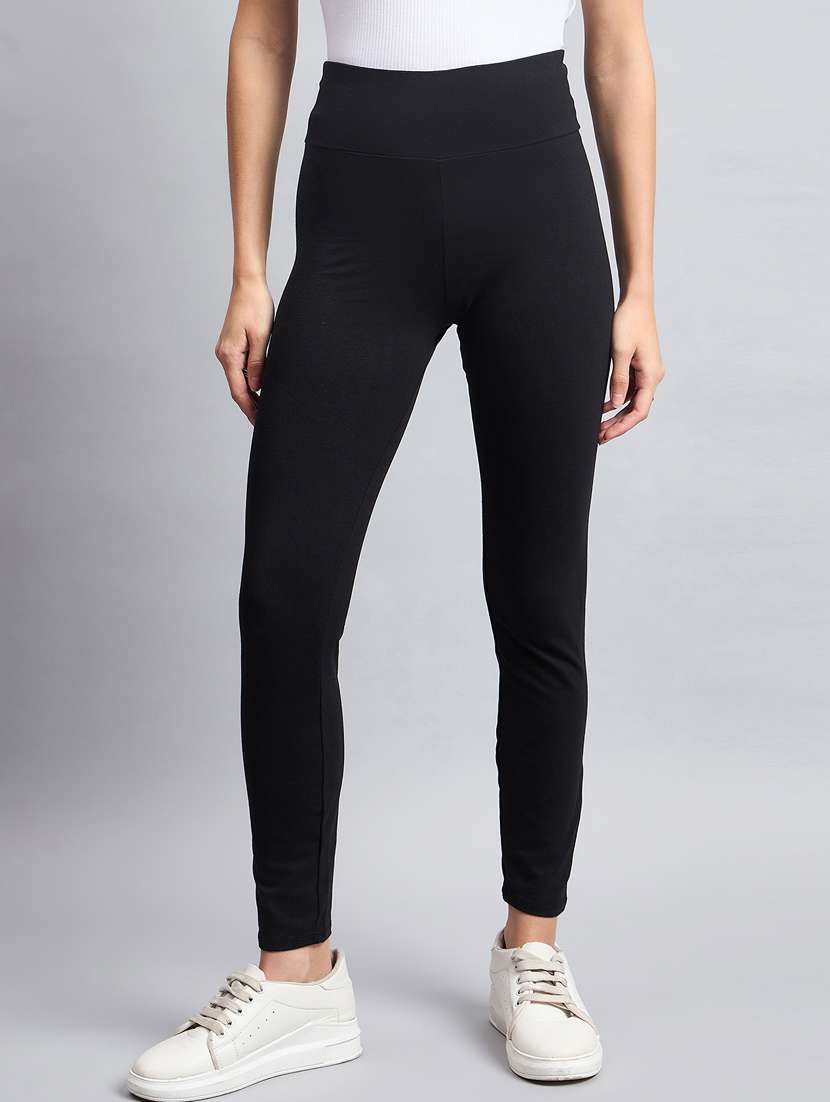 women solid mid rise legging - 21354630 -  Zoom Image - 0