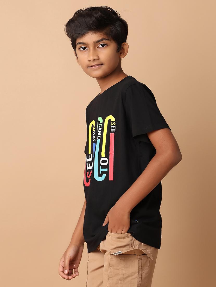 black front size cotton t-shirt - 21355502 -  Standard Image - 1