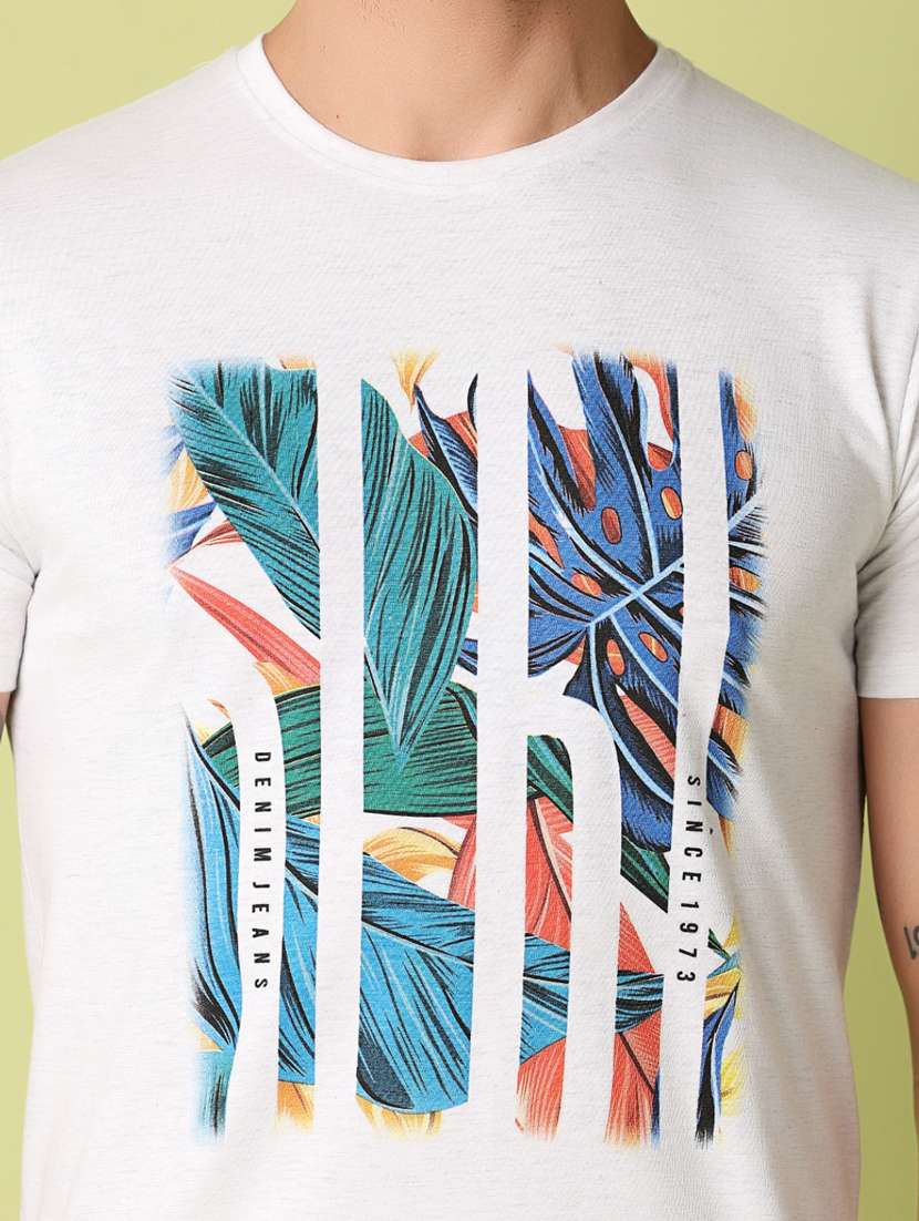 men front print short sleeve t-shirt - 21355506 -  Standard Image - 4