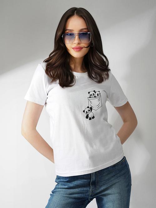 women placement print short sleeves t-shirt - 21355755 -  Standard Image - 0