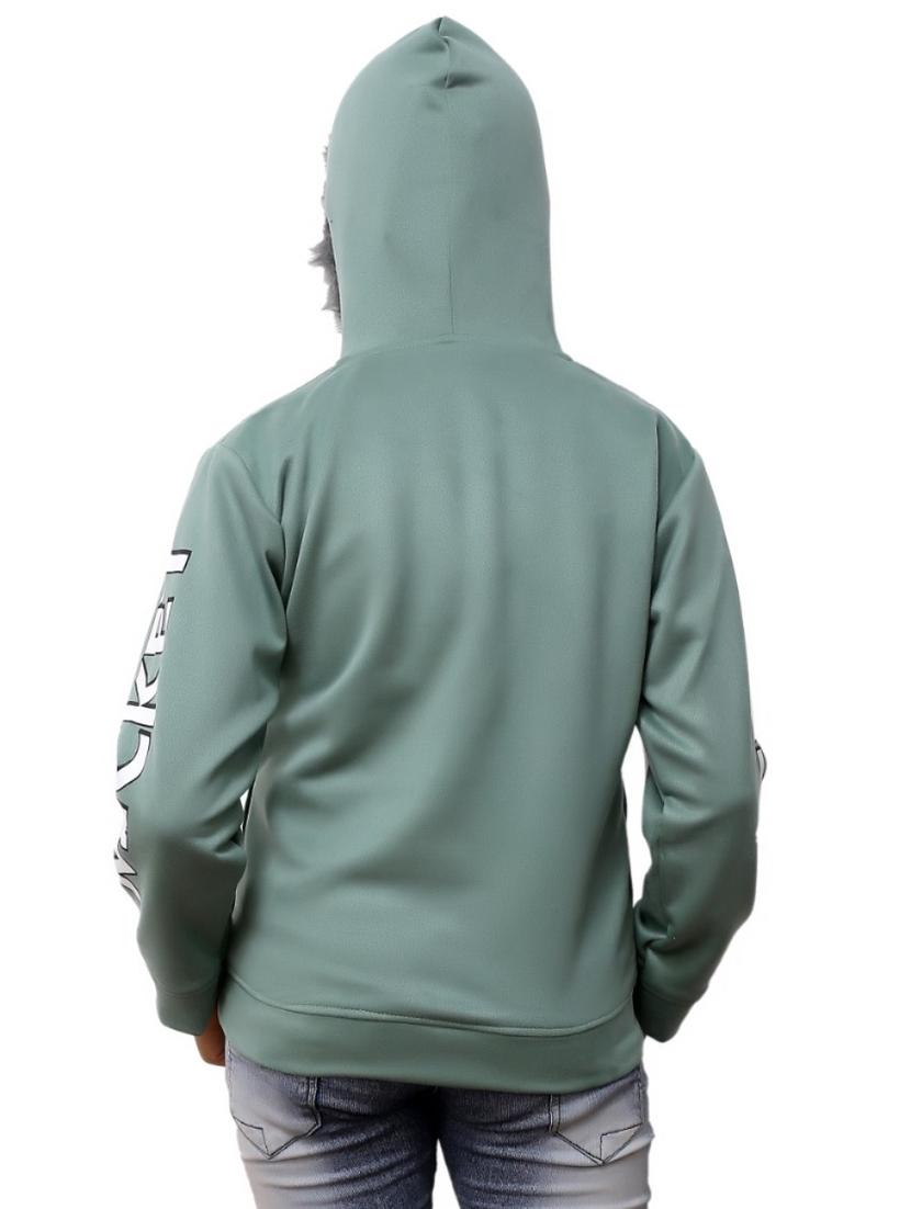 green wool blend chest print sweatshirt - 21356341 - Standard Image - 1