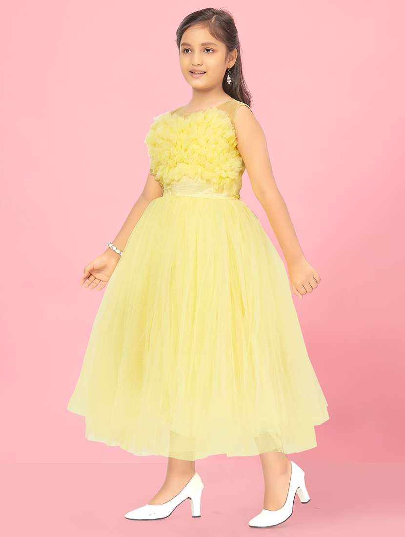 girls round neck party gown - 21356488 -  Standard Image - 1
