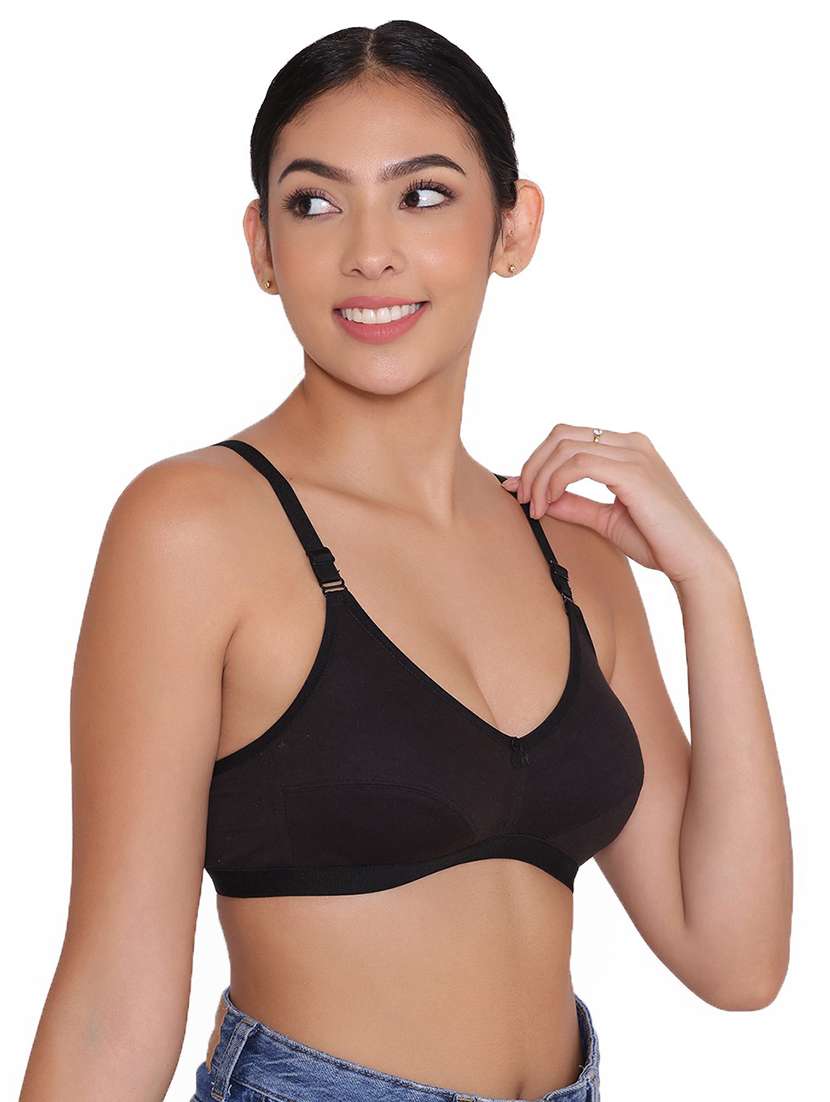 women non wired solid regular bra - 21357042 -  Standard Image - 1