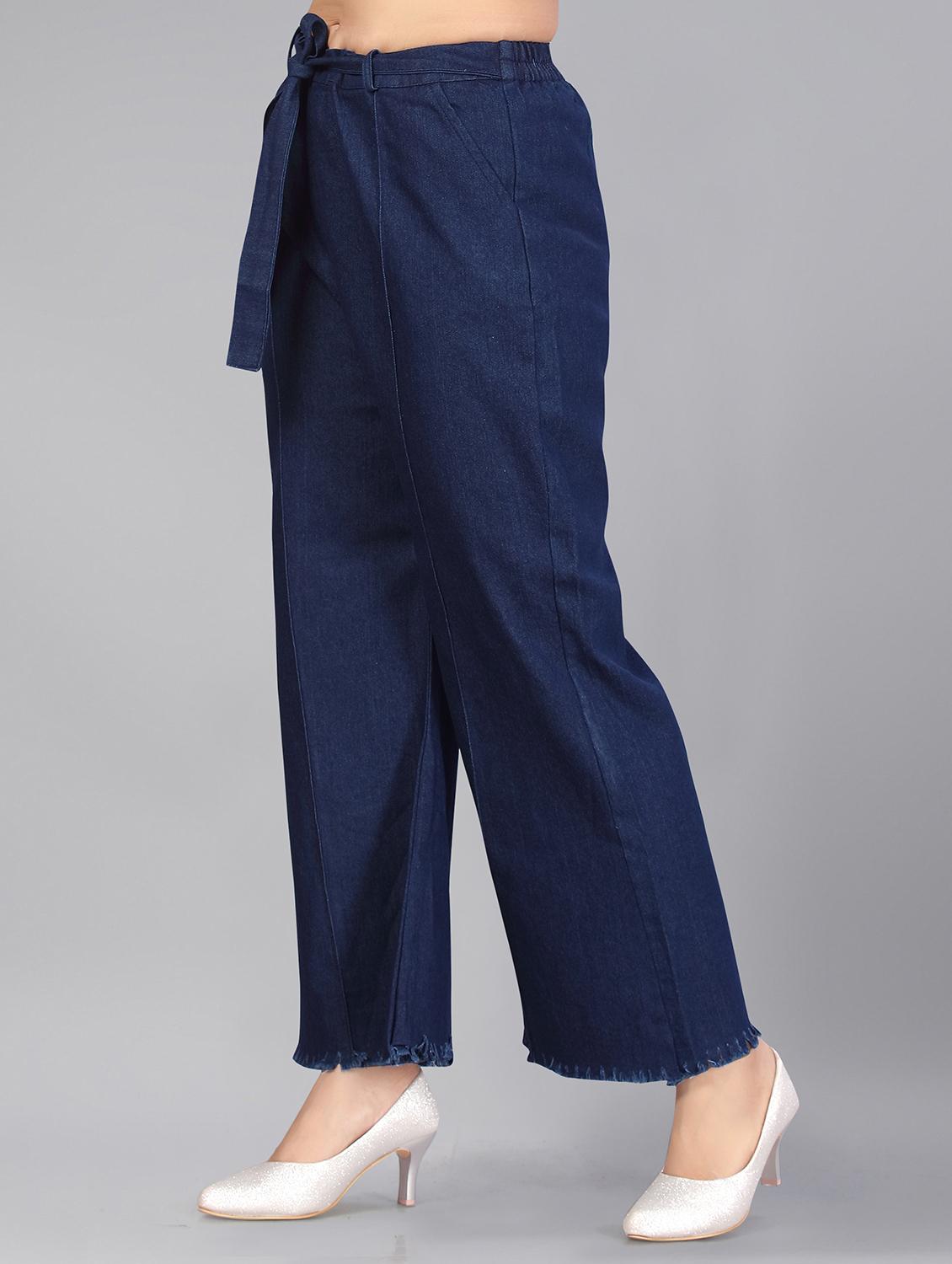girl flared denim palazzo - 21357158 -  Standard Image - 1