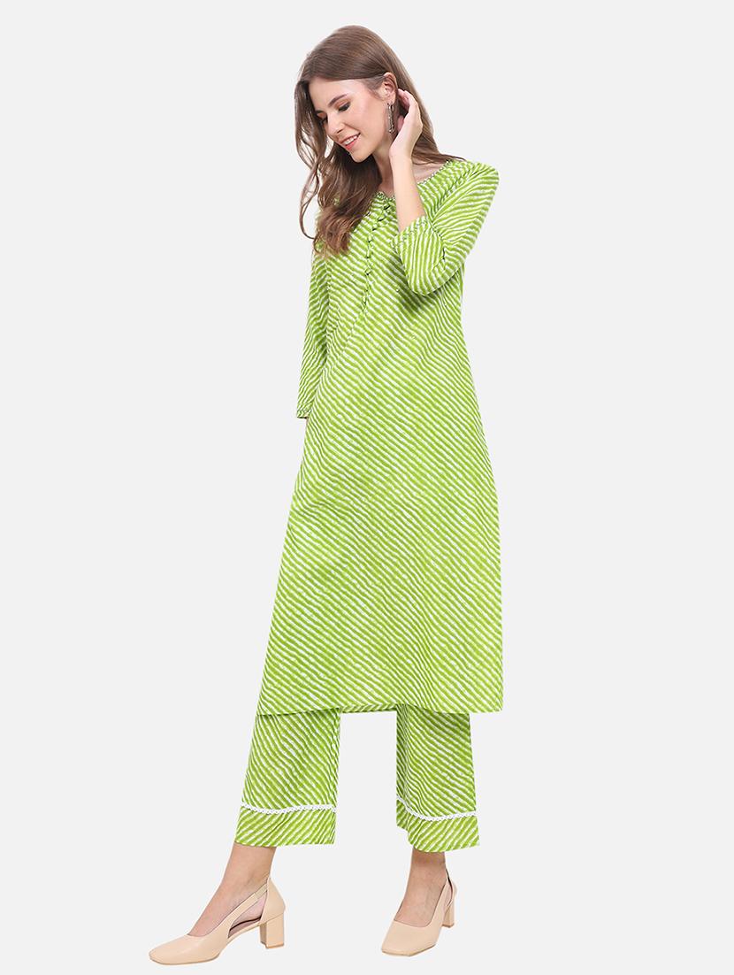women three quarter sleeves straight kurta - 21357336 - Standard Image - 1