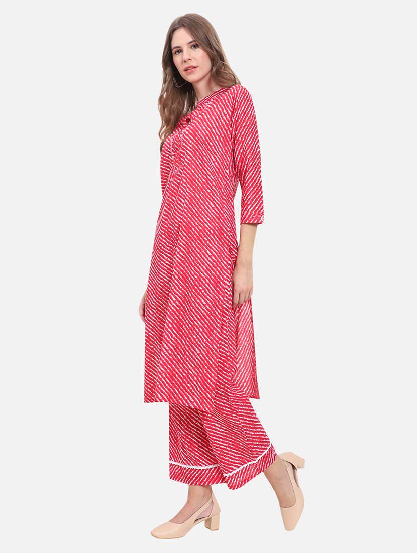 women three quarter sleeve kurta palazzo set  - 21357339 -  Standard Image - 1
