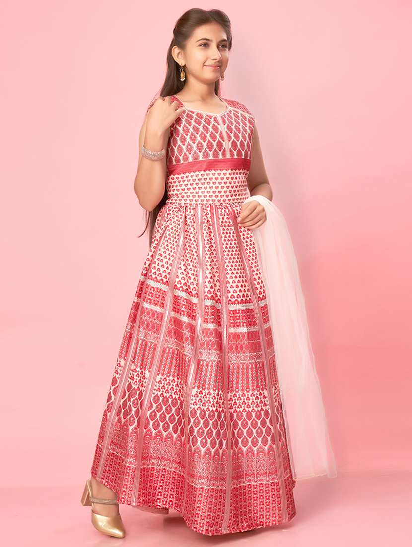 girls sweetheart neck lehenga choli with dupatta - 21357439 -  Standard Image - 1