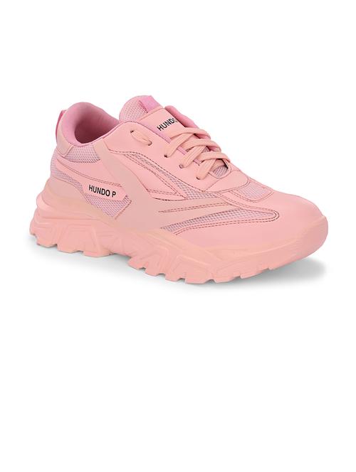 women pink lace-up sneaker - 21359308 - Standard Image - 0