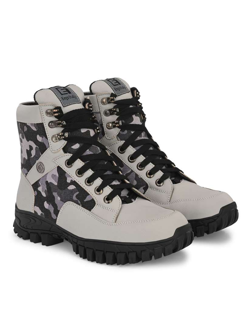 men lace up trekking shoes - 21359335 - Standard Image - 1