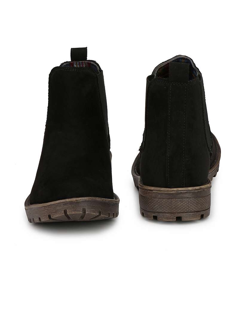 black slip on boots - 21359343 -  Standard Image - 4