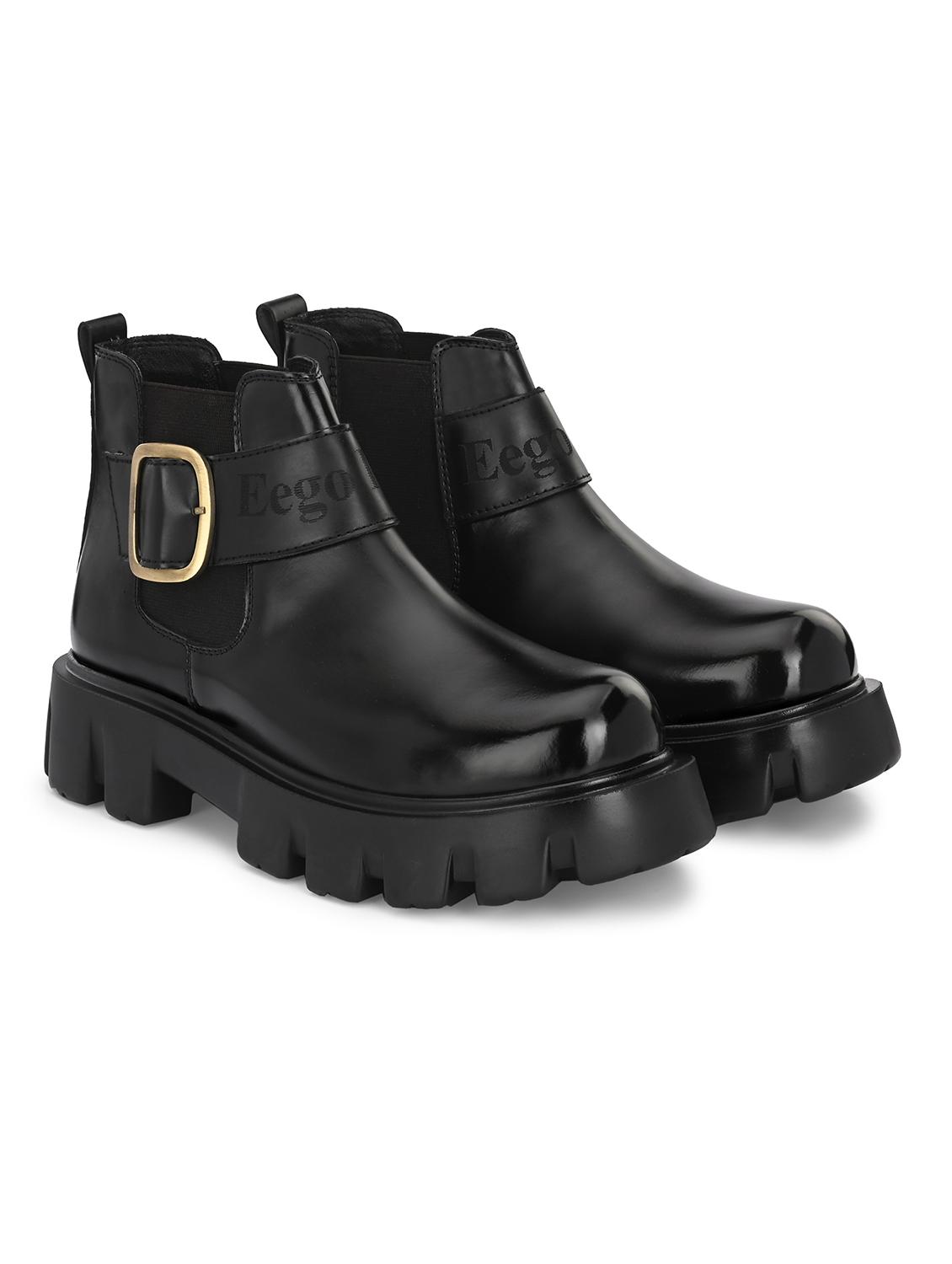 black synthetic high tops boots - 21359346 - Standard Image - 1