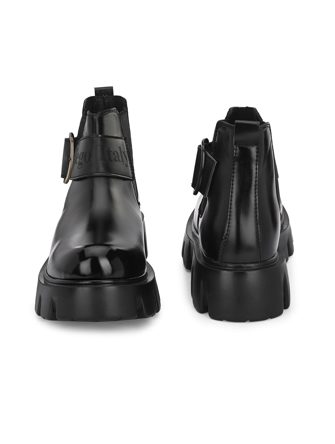 black synthetic high tops boots - 21359346 - Standard Image - 4