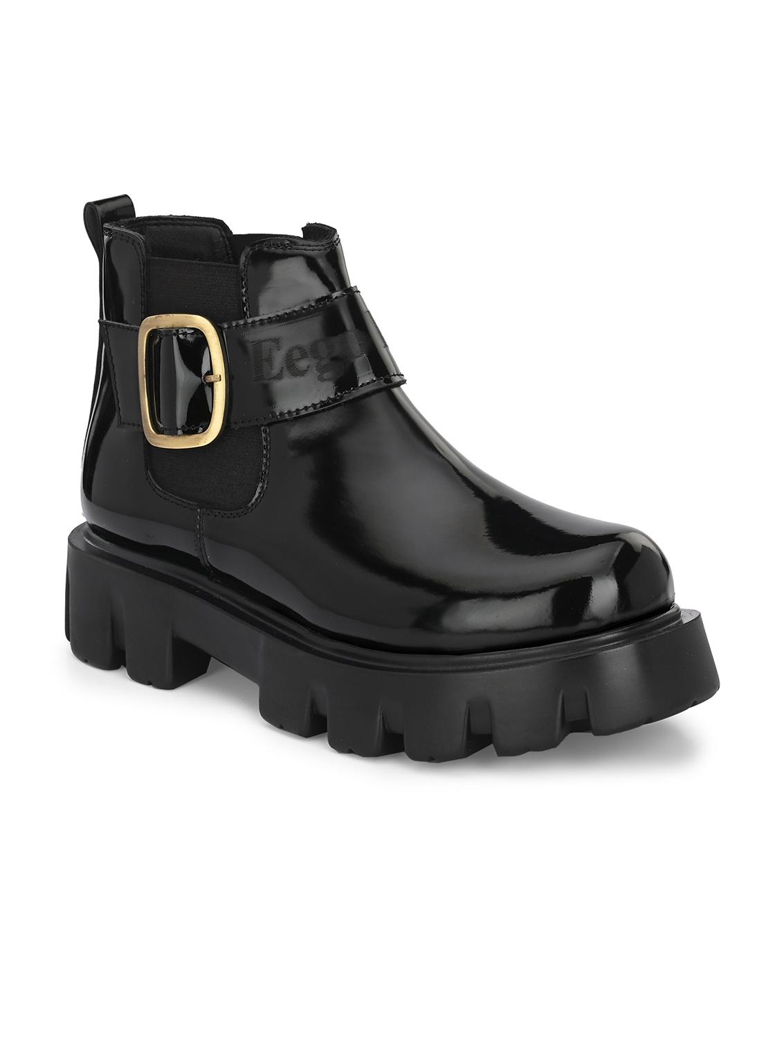 black synthetic high tops boots - 21359347 - Standard Image - 1