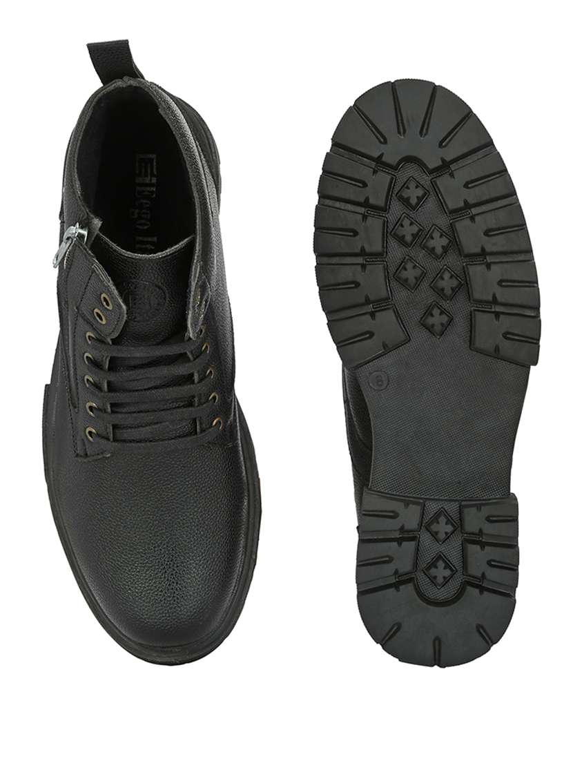 black synthetic high tops boots - 21359352 -  Standard Image - 6